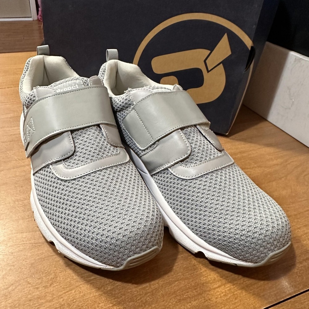 Propet Stability X Strap Shoes Mens Size 12 Light Grey Walking Comfort